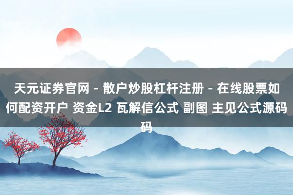 天元证券官网 - 散户炒股杠杆注册 - 在线股票如何配资开户 资金L2 瓦解信公式 副图 主见公式源码
